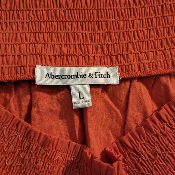 Abercrombie & Fitch Vibrant Orange Off-Shoulder Dress - Picture 2 of 3